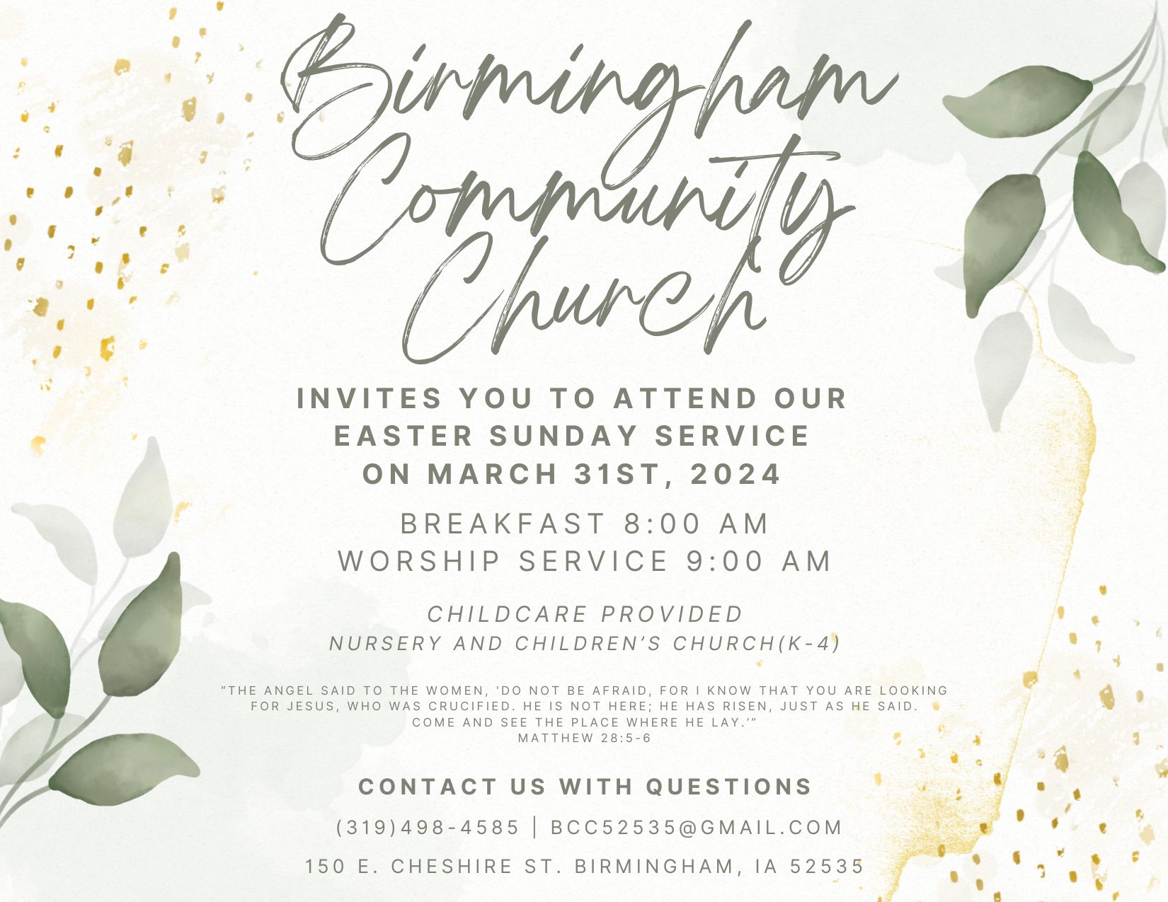 <h1 class="tribe-events-single-event-title">Birmingham Community Church Easter Service</h1>